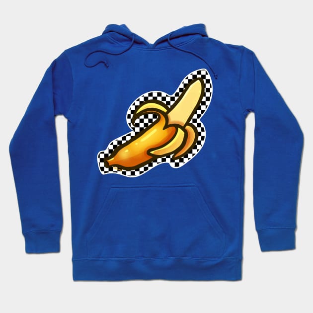 Checkerboard Banana Hoodie by Jan Grackle